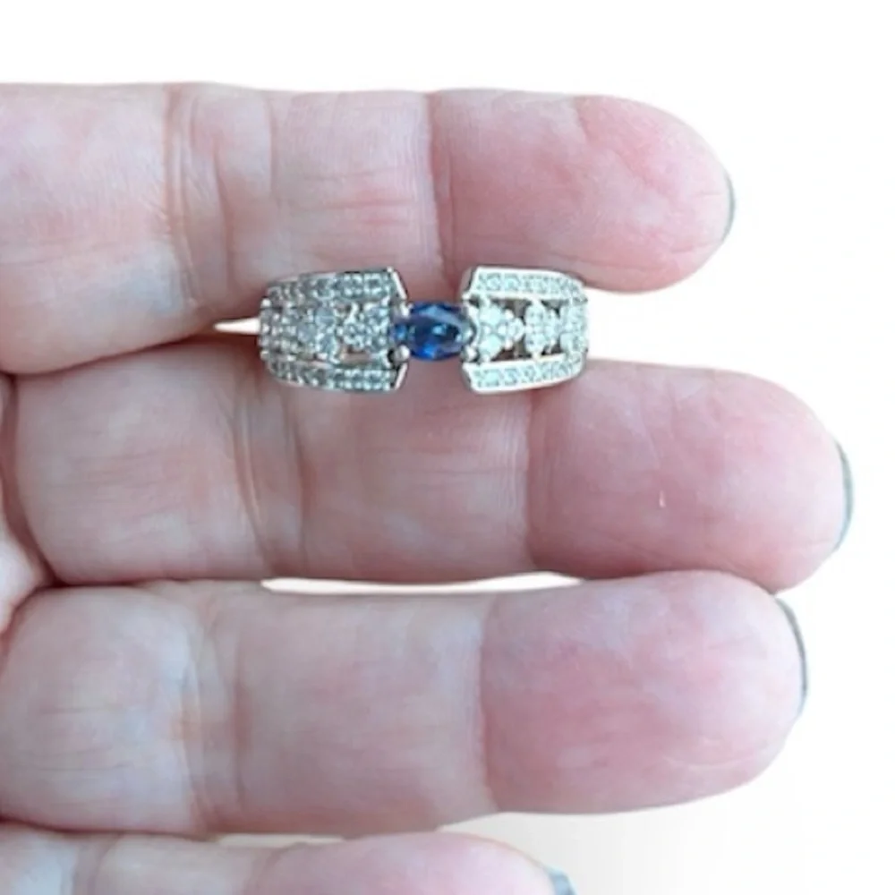 New Sapphire and Diamond Ring